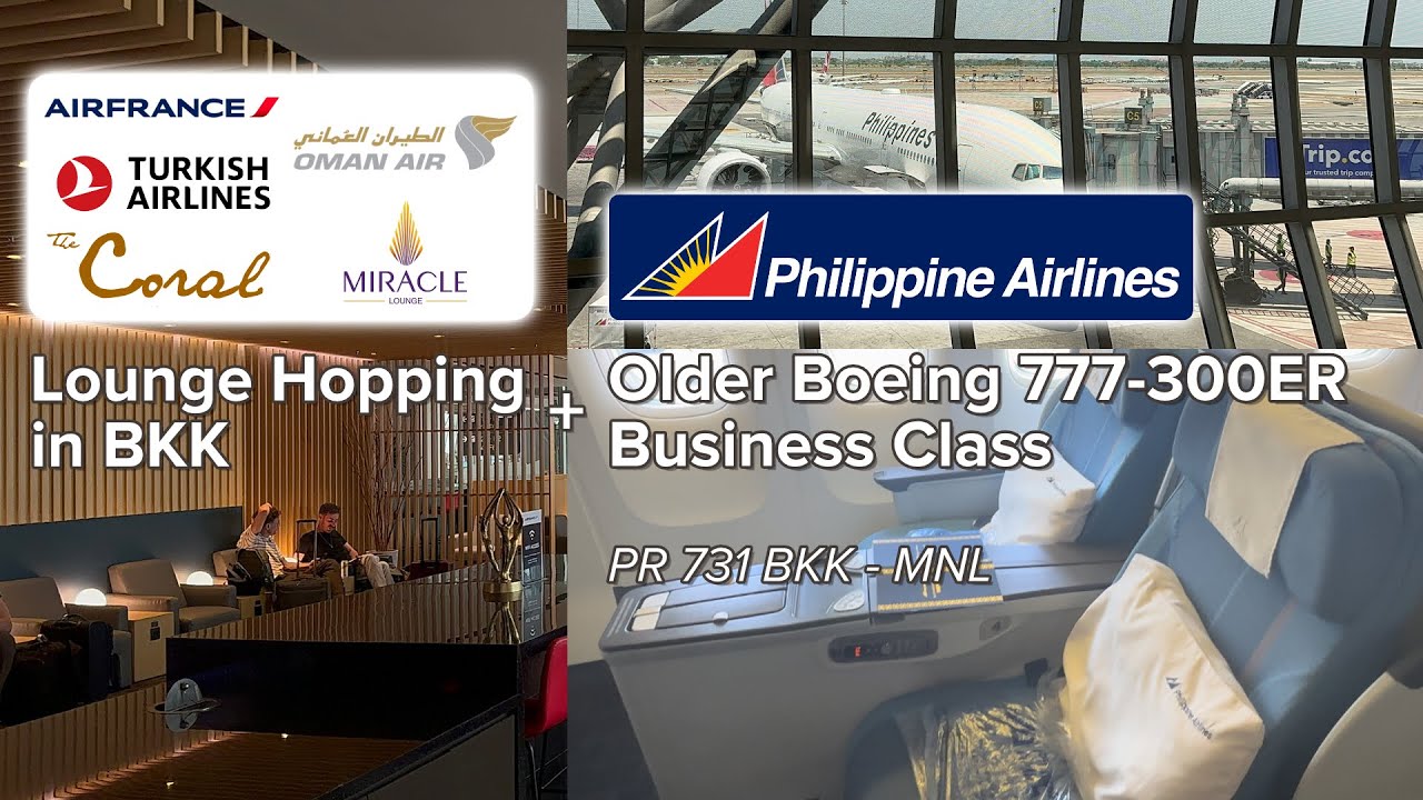 Is PAL's OLD Boeing 777 Business Class still GREAT? + Exploring BKK's Lounges | PR 731