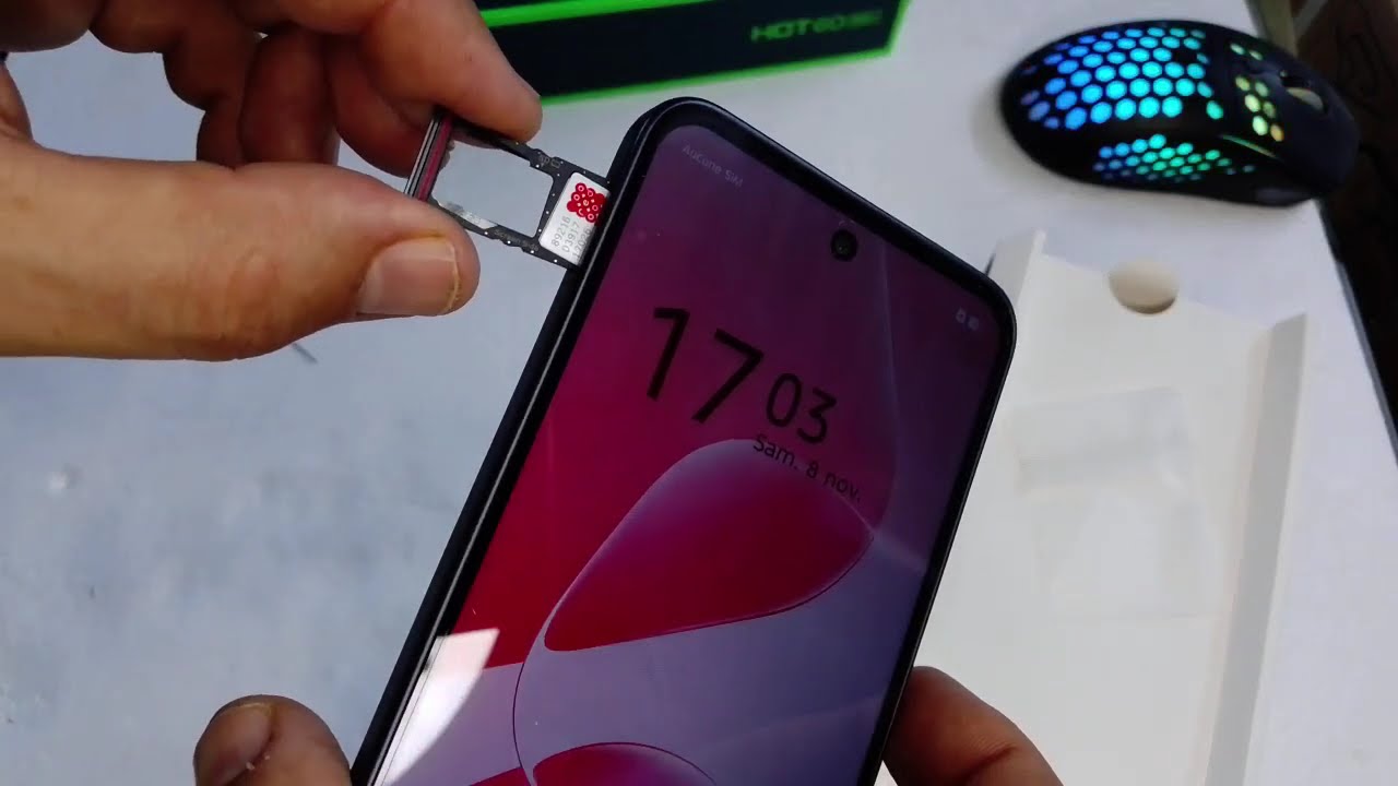 How to put a sim card in infinix Hot 60 