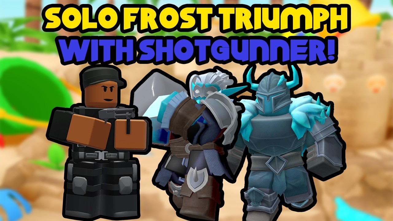 Shotgunner Solo Frost Mode Triumph with Special Towers! [Shotgunner XP Grinding!] (TDS)