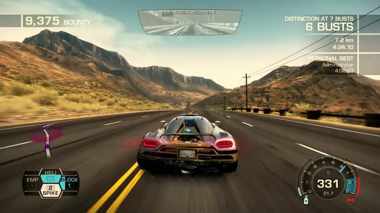 Hyper Car Police Chase Need For Speed Hotpersuit Gameplay