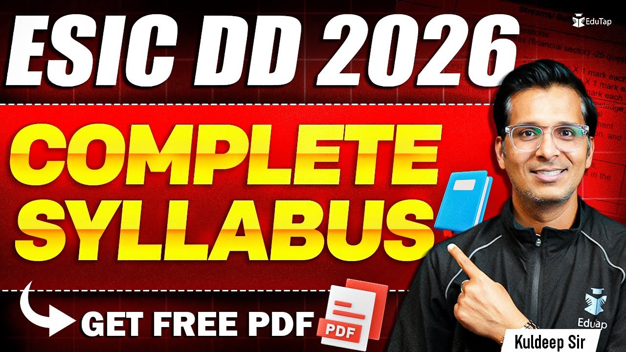 UPSC ESIC Deputy Director Syllabus 2026 | ESIC DD Complete Syllabus PDF