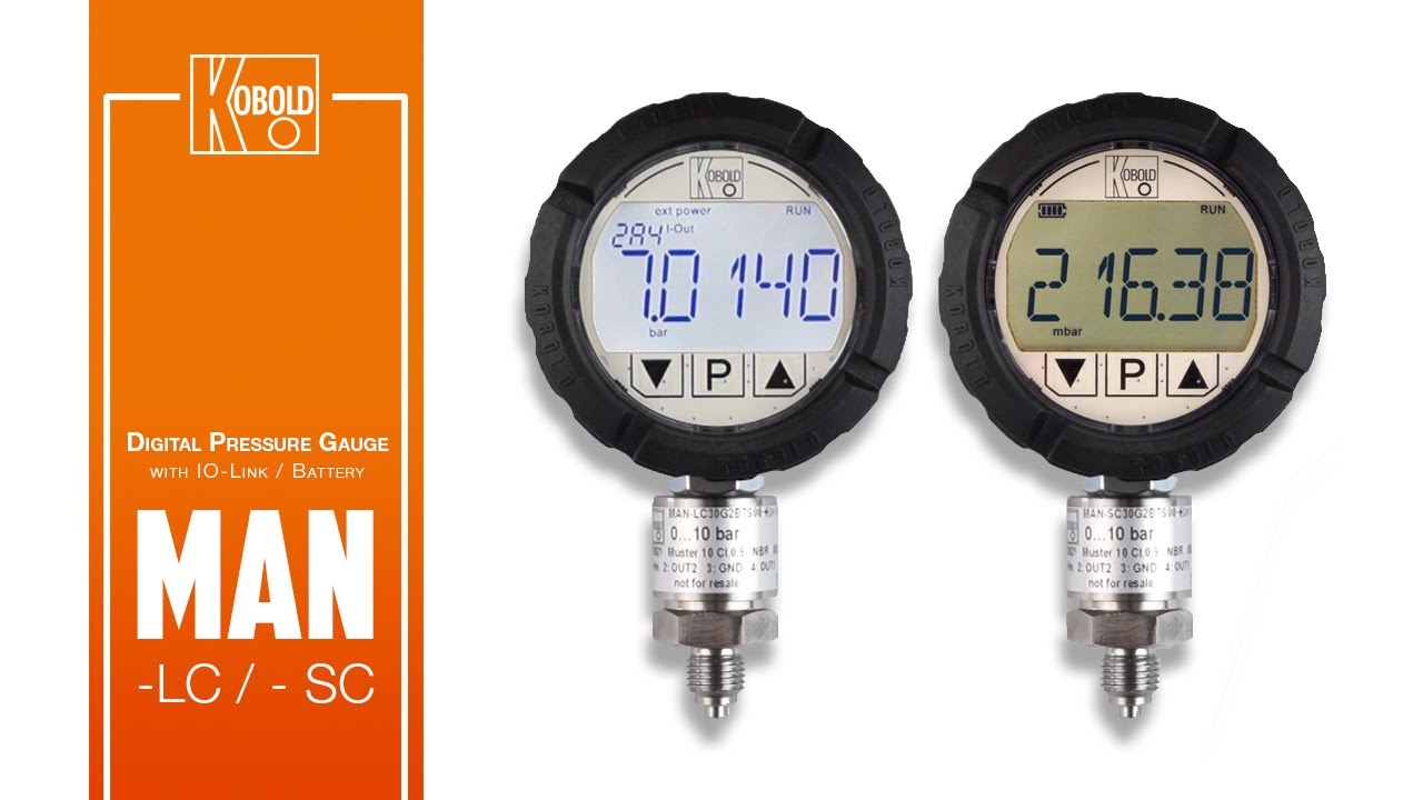A Worldwide First, KOBOLD MAN-SC/LC Digital Pressure Gauge with IO-Link