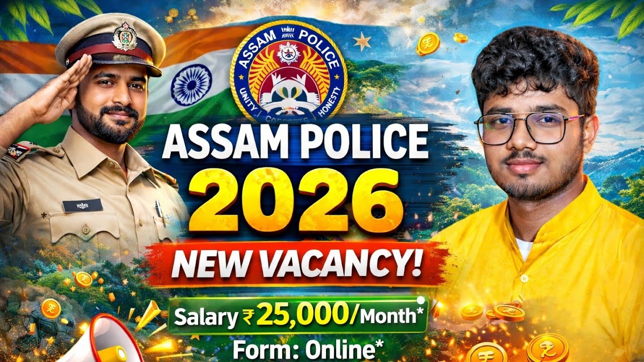 Assam police constable bharti 2026 bhamper bharti 2026 Government vacancy 