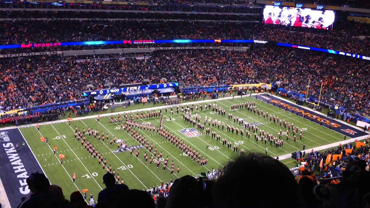 Rutgers and Syracuse Marching Bands at the Super Bowl