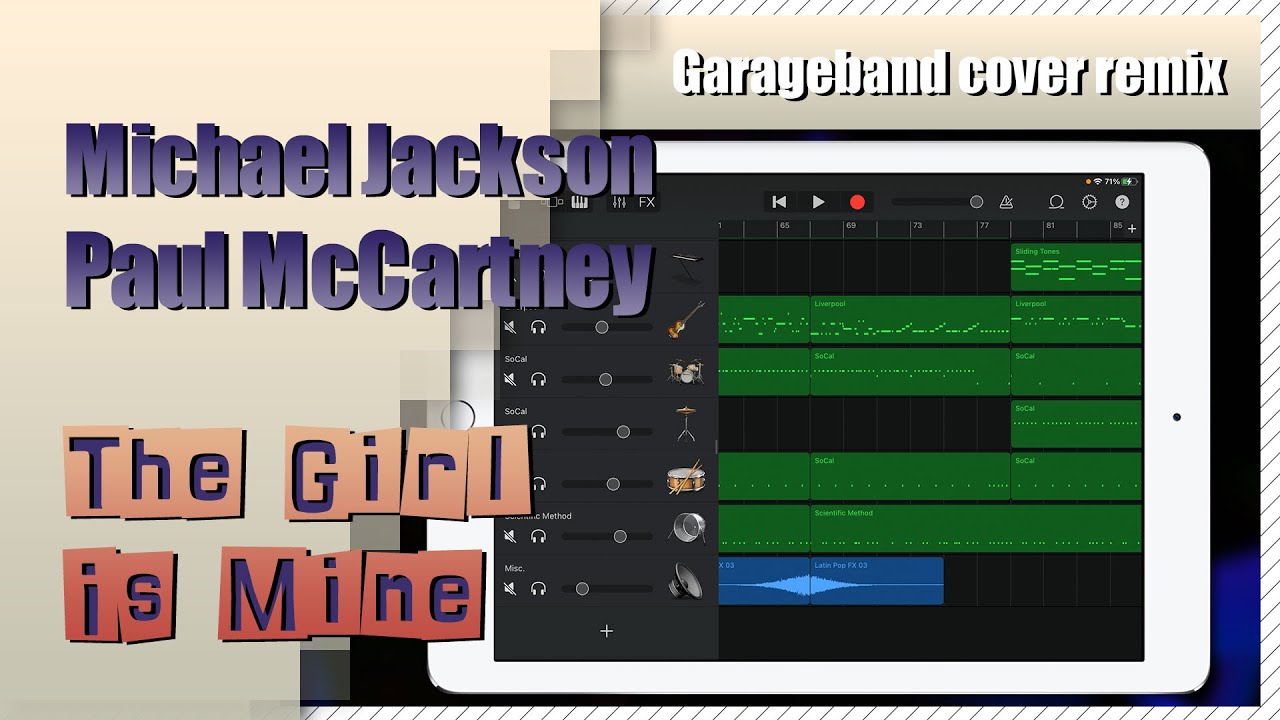 Michael Jackson Paul McCartney - The Girl Is Mine | Garageband Remake Cover Remix | iPad/iPhone iOS