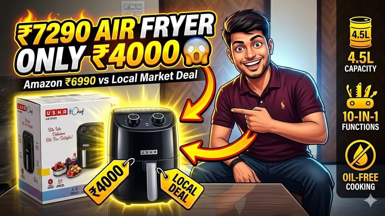 Best Air Fryer Under ₹4000? USHA iChef 4.5L Unboxing & Review  Lene se pehle ye zaroor dekhein! 