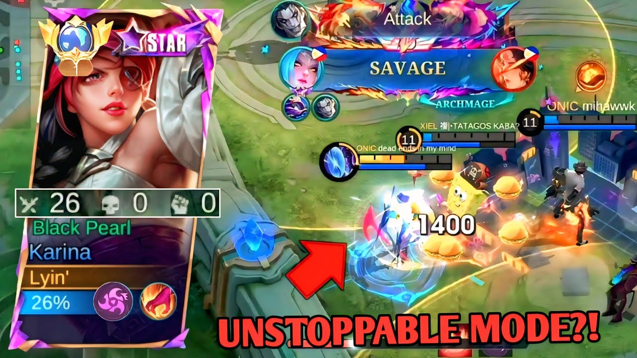 UNSTOPPABLE AND HYPER KARINA = 26 KILLS NO DEATHS IN ONE MATCH?! 😱🔥 TOP 1 GLOBAL KARINA