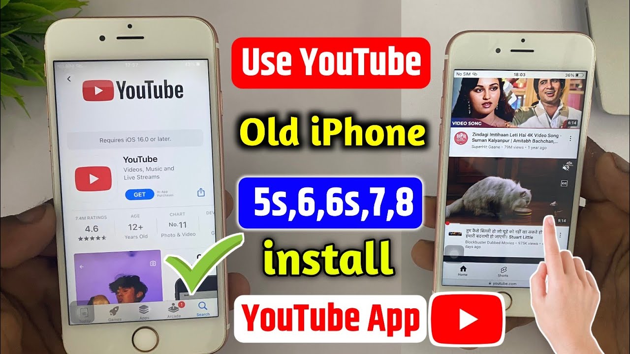 how to use youtube in old iphone | install youtube iphone 5s/6/6s/7/8 | youtube install old iphone