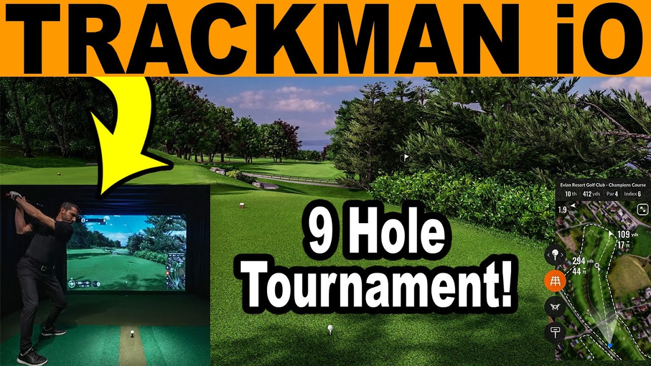 Trackman Golf Simulator Tournament! Playing 9 Holes with Trackman iO (Evian Resort)