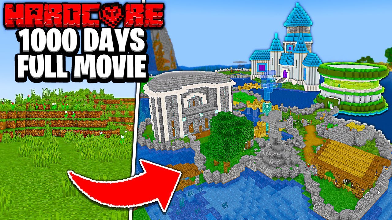 I Survived 1,000 Days in HARDCORE Minecraft! (FULL MOVIE)