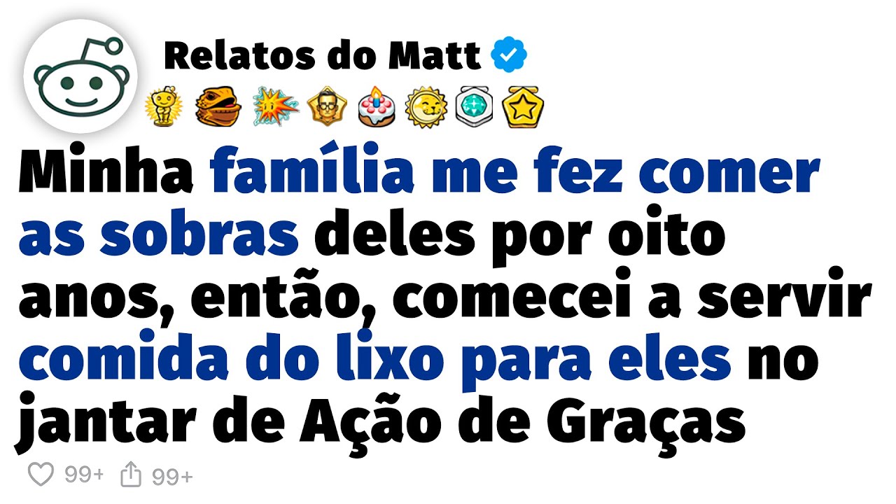 Meus pais sempre me deram as sobras, mas no jantar de ação de graças eu...