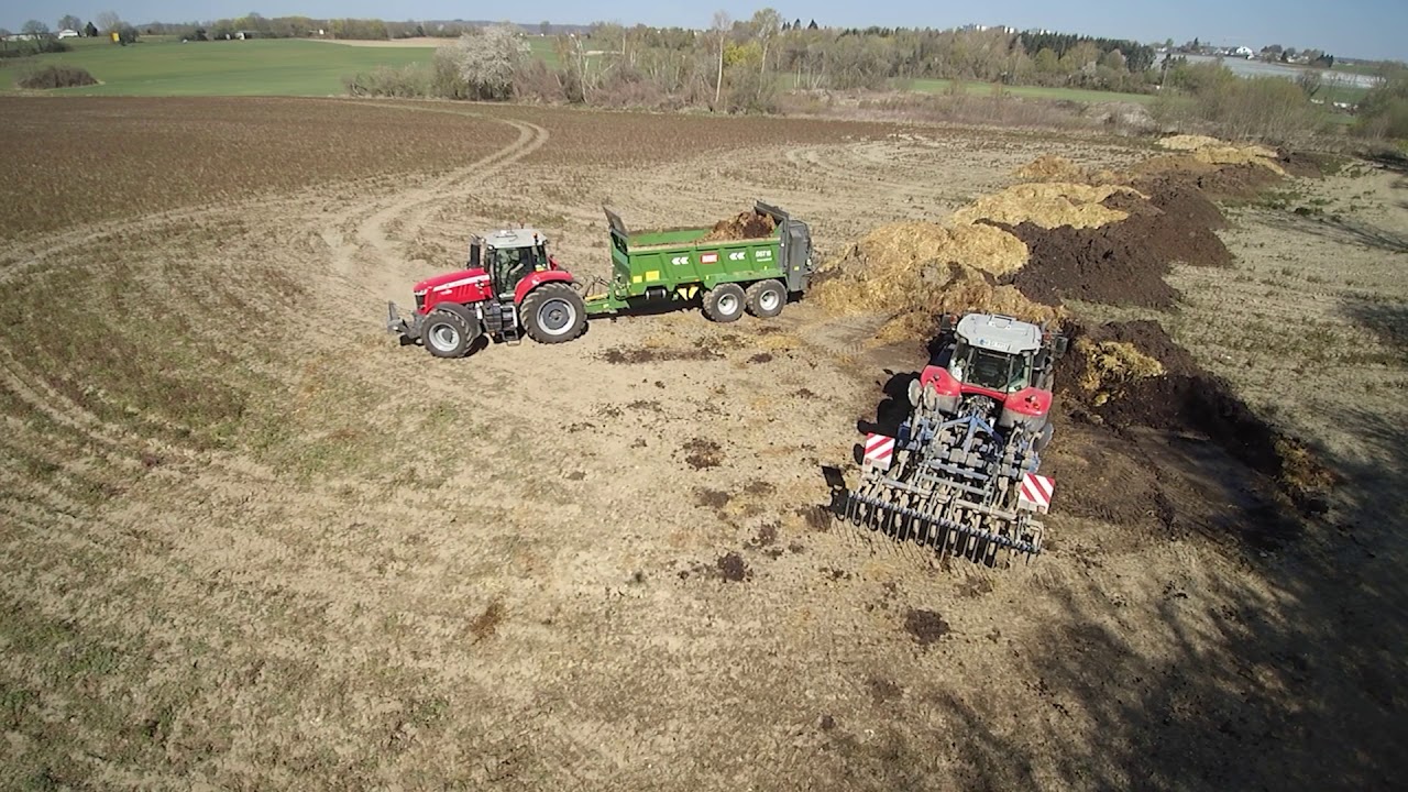 Miststreuen 2020 - 2x Massey Ferguson - Hawe DST 16 - Köckerling Rebell