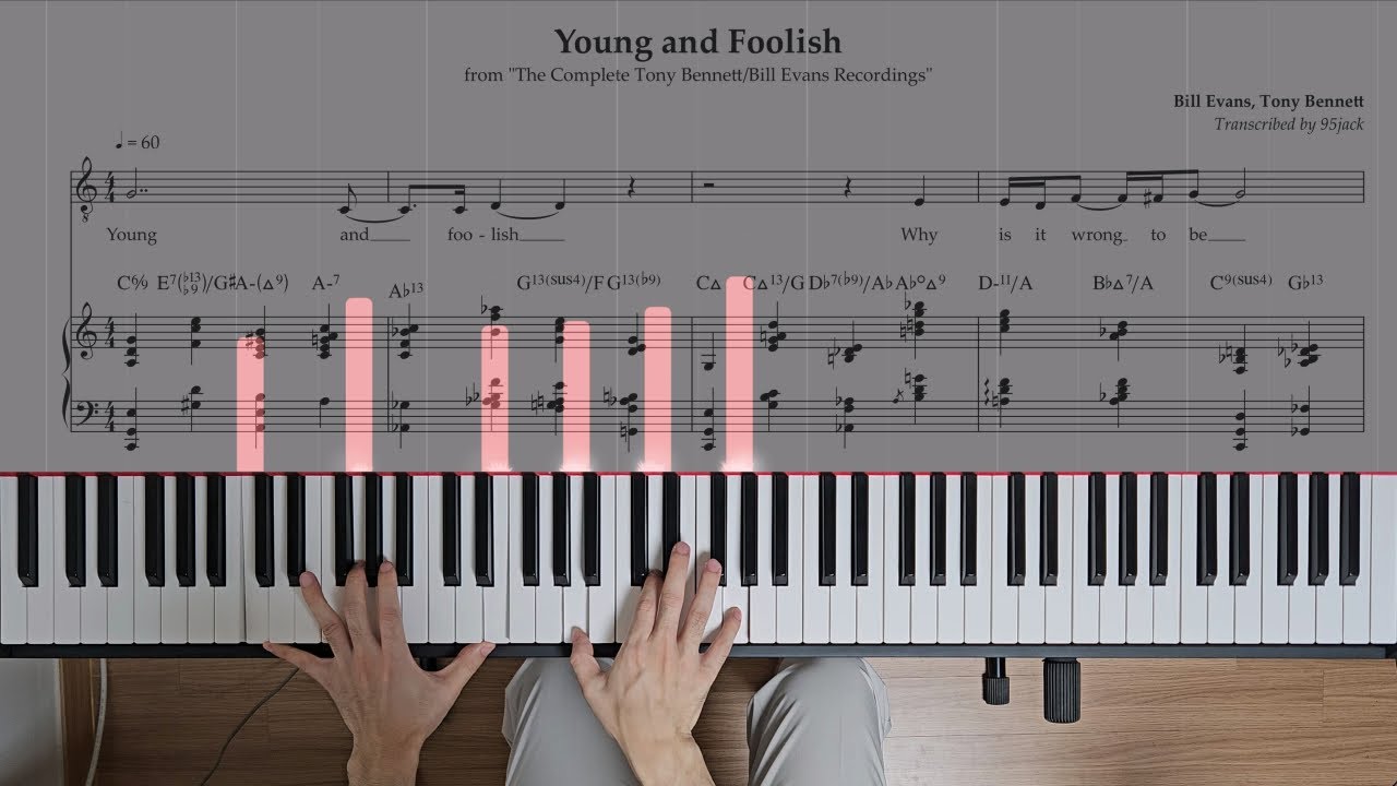 Bill Evans, Tony Bennett - Young and Foolish (transcription & piano cover)