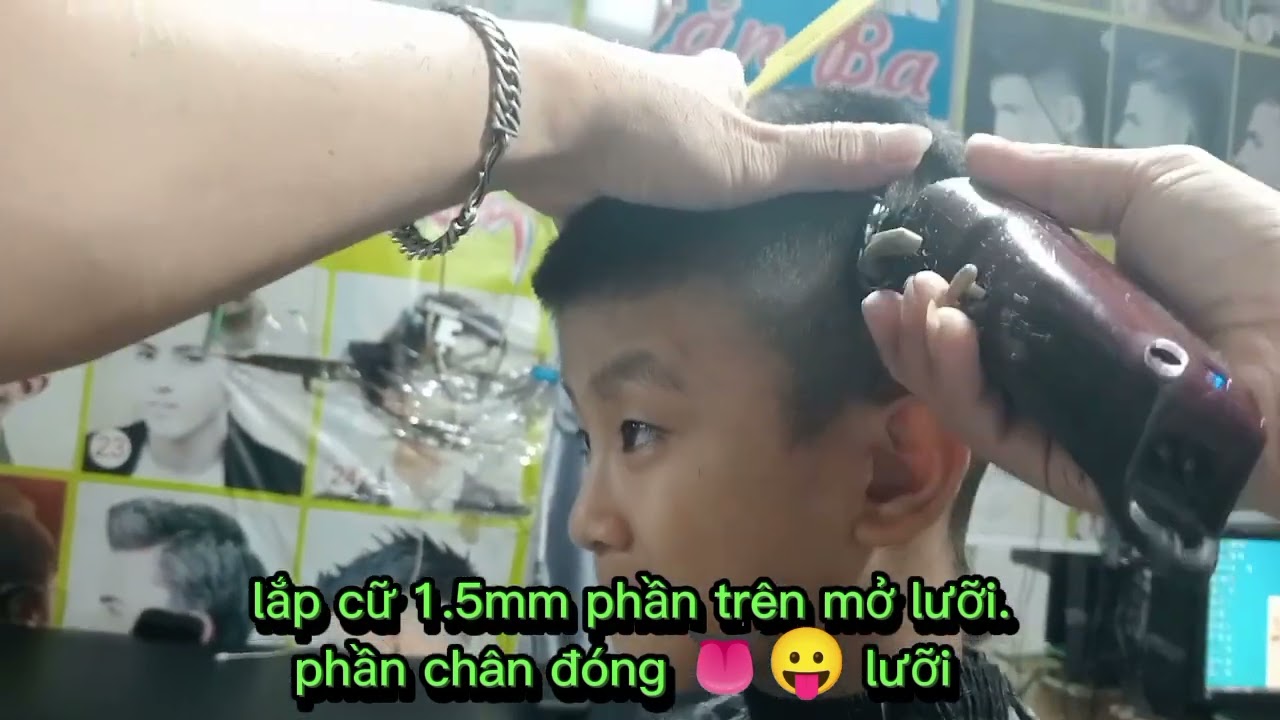 Cắt Kiểu Tóc 3 Phân Với Cữ 8mm Với Cữ 1.5mm