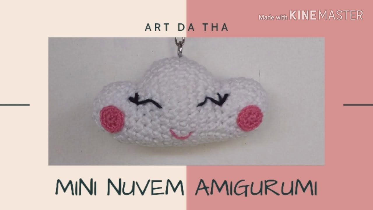COMO FAZER NUVEM AMIGURUMI ☁️ | chaveiro de crochê | amigurumi receita | crochet
