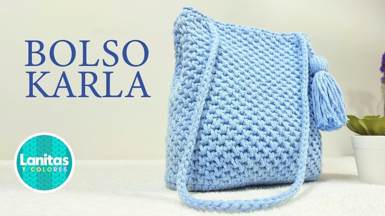 Bolso Ajustable tejido a crochet con puntos básicos Paso a Paso | Lanitas y Colores