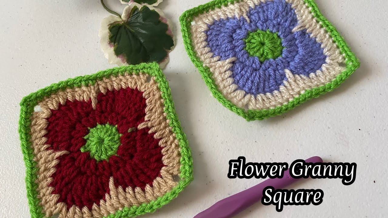 Crochet Flower Granny Square Tutorial#26