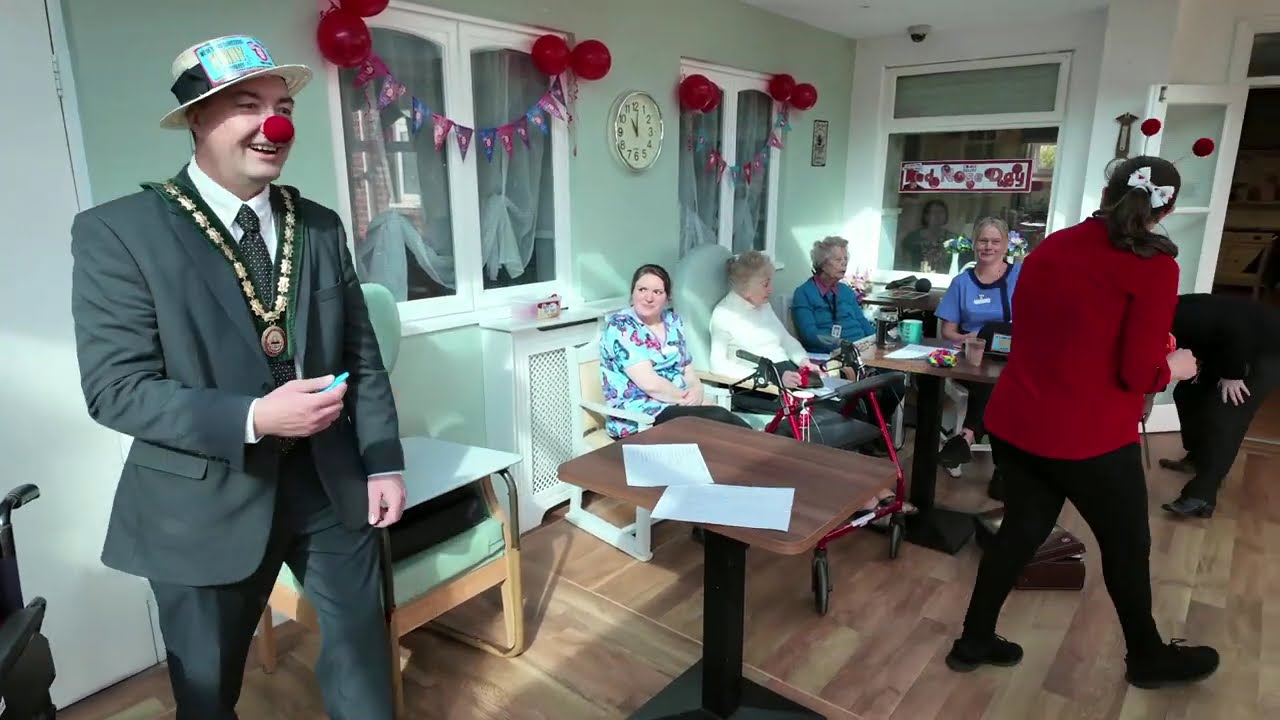 red  nose day  at syne hills care home