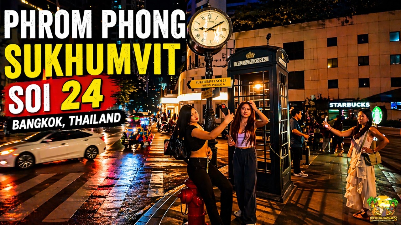 Phrom Phong Sukhumvit Soi 24 Bangkok Thailand | Walking Tour Through The City&rsquo;s Modern District 4K