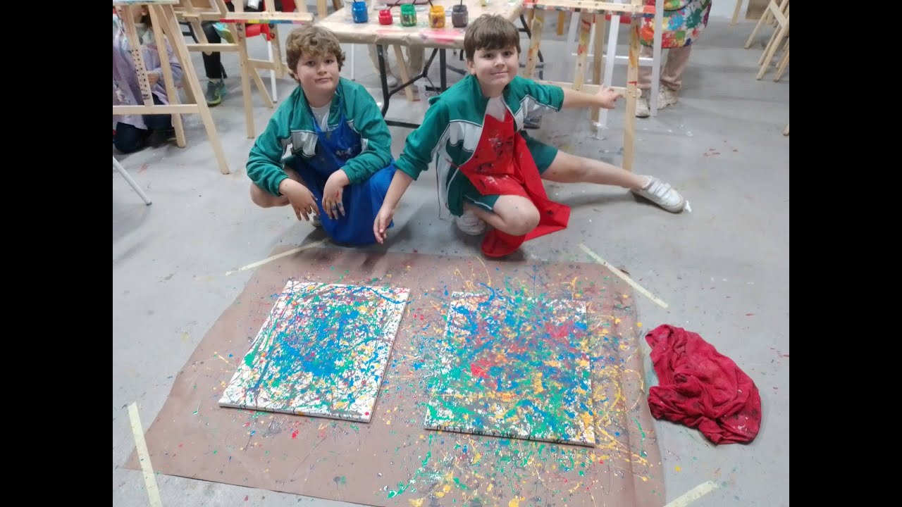 Jackson Pollock, visita la escuela Muz-Martínez #arte #painting #creatividad #pintar