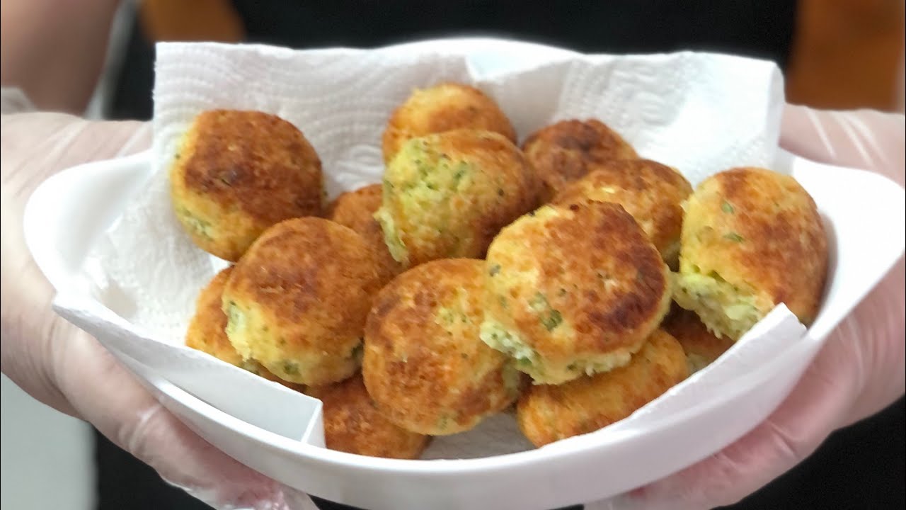 APENAS BATATA DOCE E BRÓCOLIS FIZ ESSE CROQUETE SAUDÁVEL PERFEITO