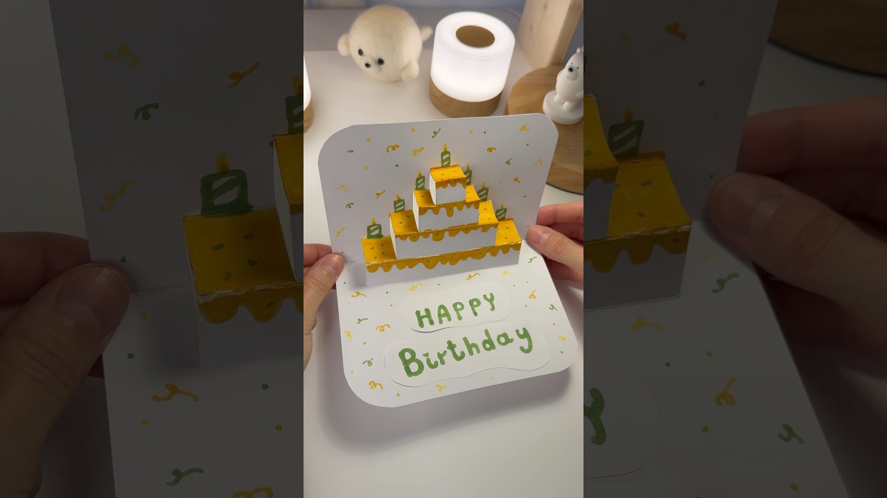 DIY postcard  idea 🎂 #postcard #shorts #diy #cards #ideacrafts #happybirthday #craft #papercraft