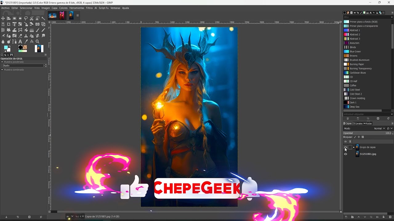 Agrega  intensidad a tus fotos utilizando GIMP