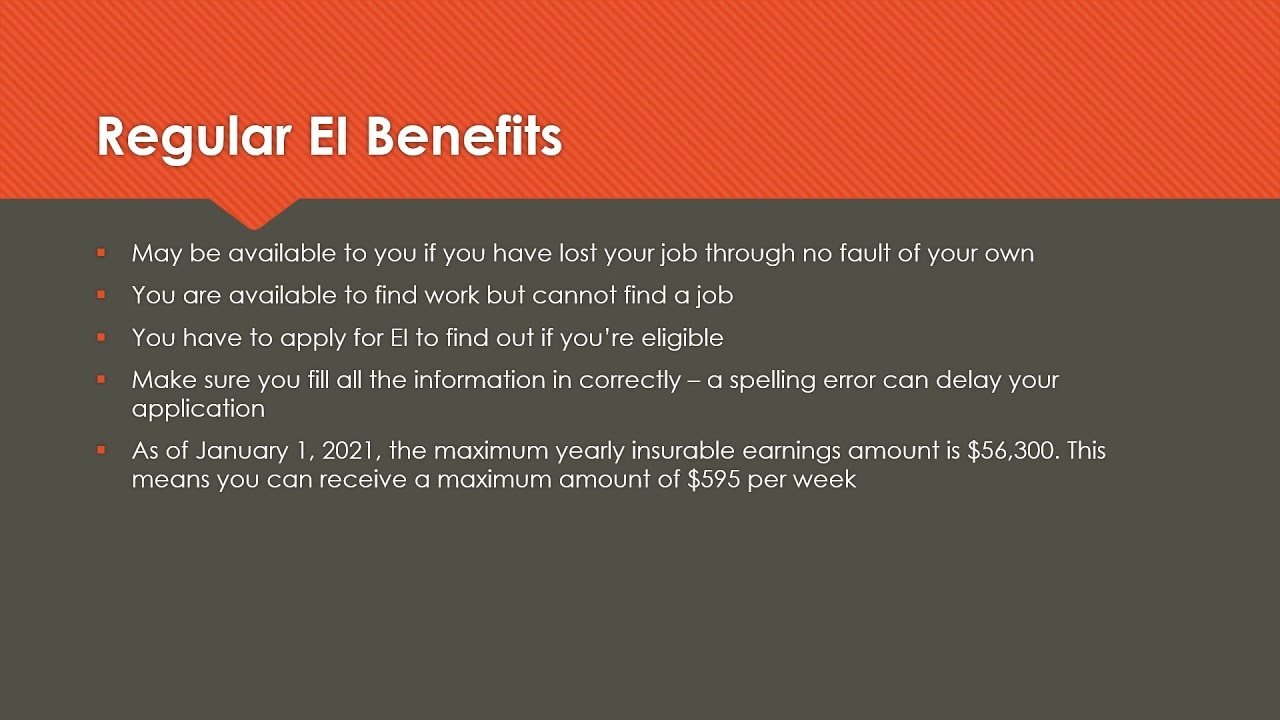 Applying for EI