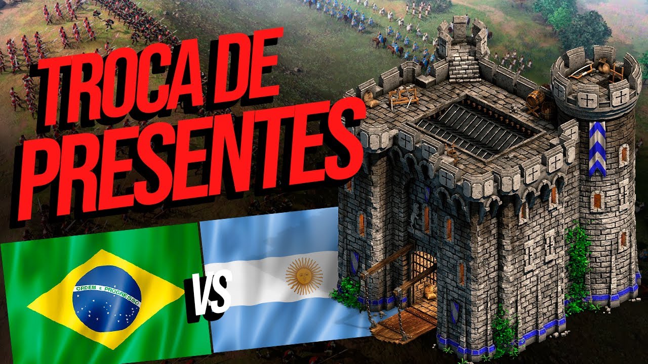 Surpresa! - BRASIL vs ARGENTINA! - Copa das Nações | Jogo 2 | AGE OF EMPIRES 2