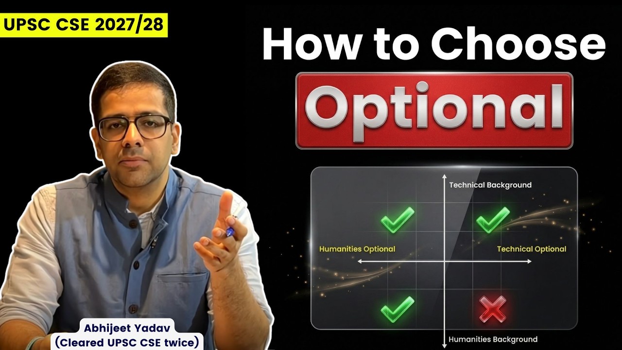 How to choose optional subject for UPSC CSE 2027/28?