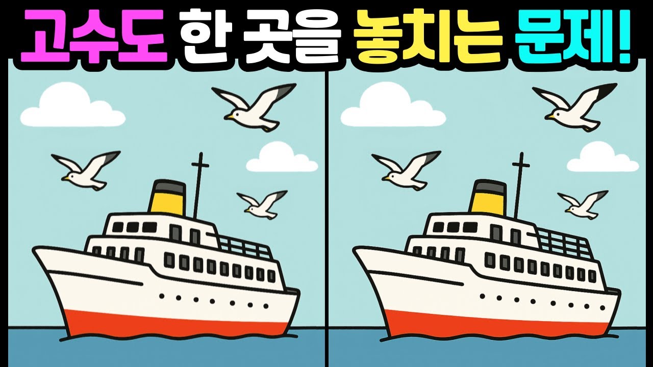 [다른그림찾기/뇌훈련] 고수도 한 곳을 놓치는 문제! 틀린그림찾기 /두뇌운동/치매예방/스트레스해소/집중력테스트 #다른그림찾기 #틀린그림찾기 #FindDifference