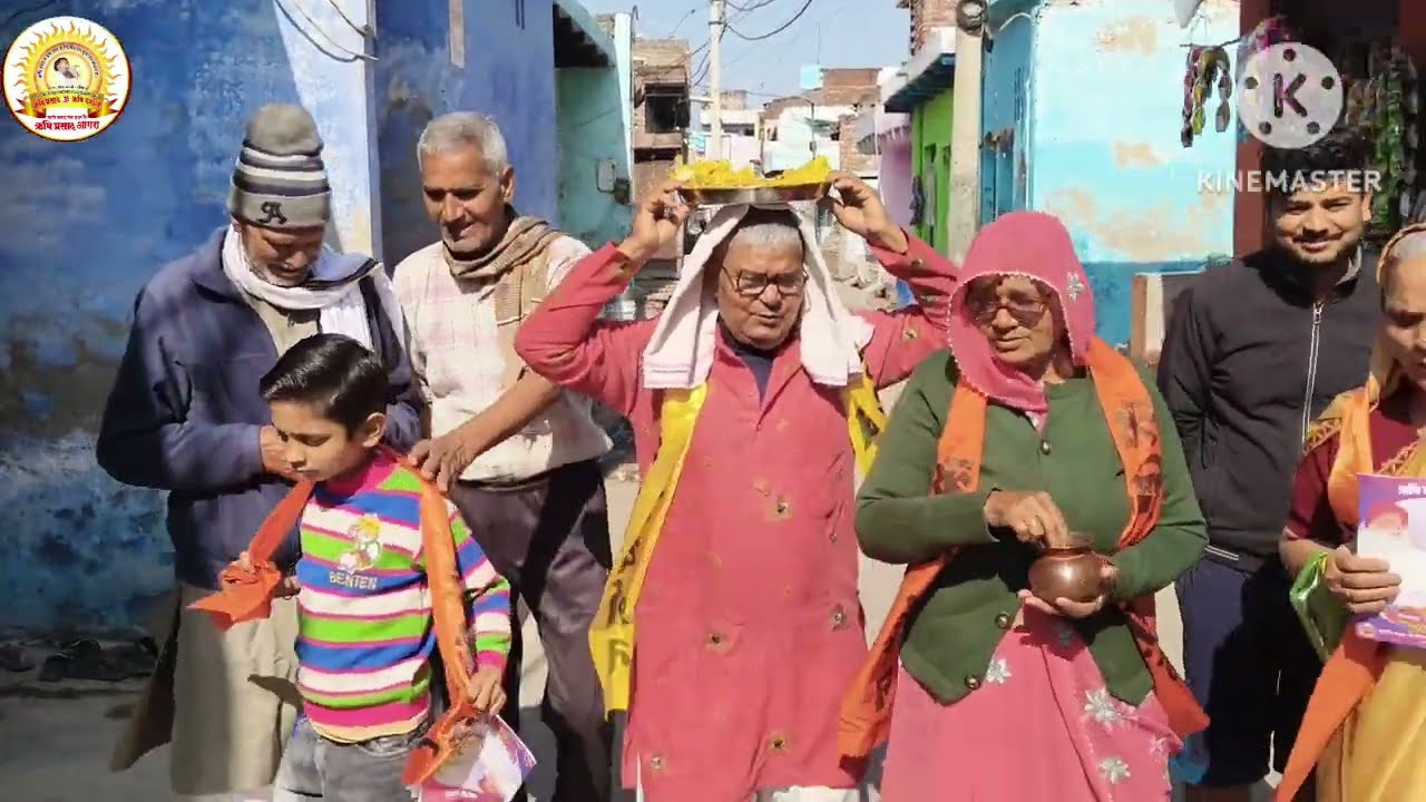 श्री गुरु चरण पादुका स्थापित जगदीश भाई बरारा और ऋषि प्रसाद अभियान अर्जुन नगर नगला भूरिया
