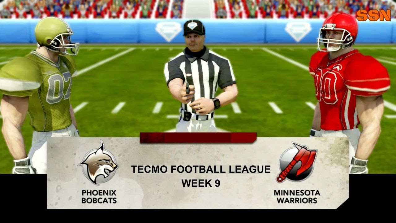 Tecmo Football League Week 9- Phoenix Bobcats (1-7) vs Minnesota Warriors (5-3)