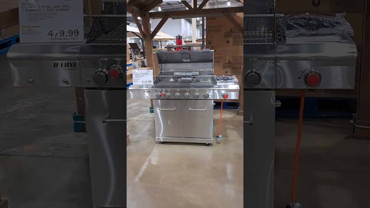 Gas Grill | Stainless steal Gas Grill with seven burners at Costco