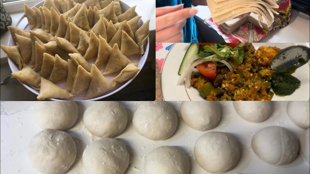 Samosa order done#chicken karahi and masala Bindi #walk 