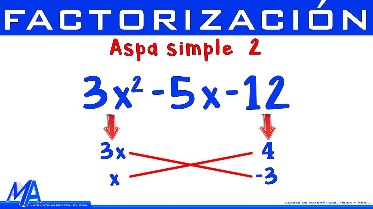 Factorización método de Aspa Simple | Ejemplo 2