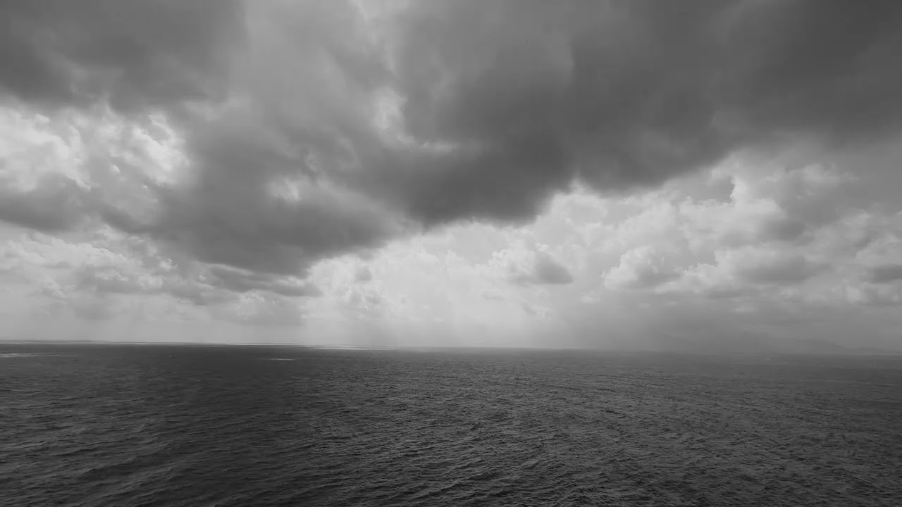 Dramatic Black & White Ocean Scenery | Cinematic 4K Sea Footage | Free Stock Video
