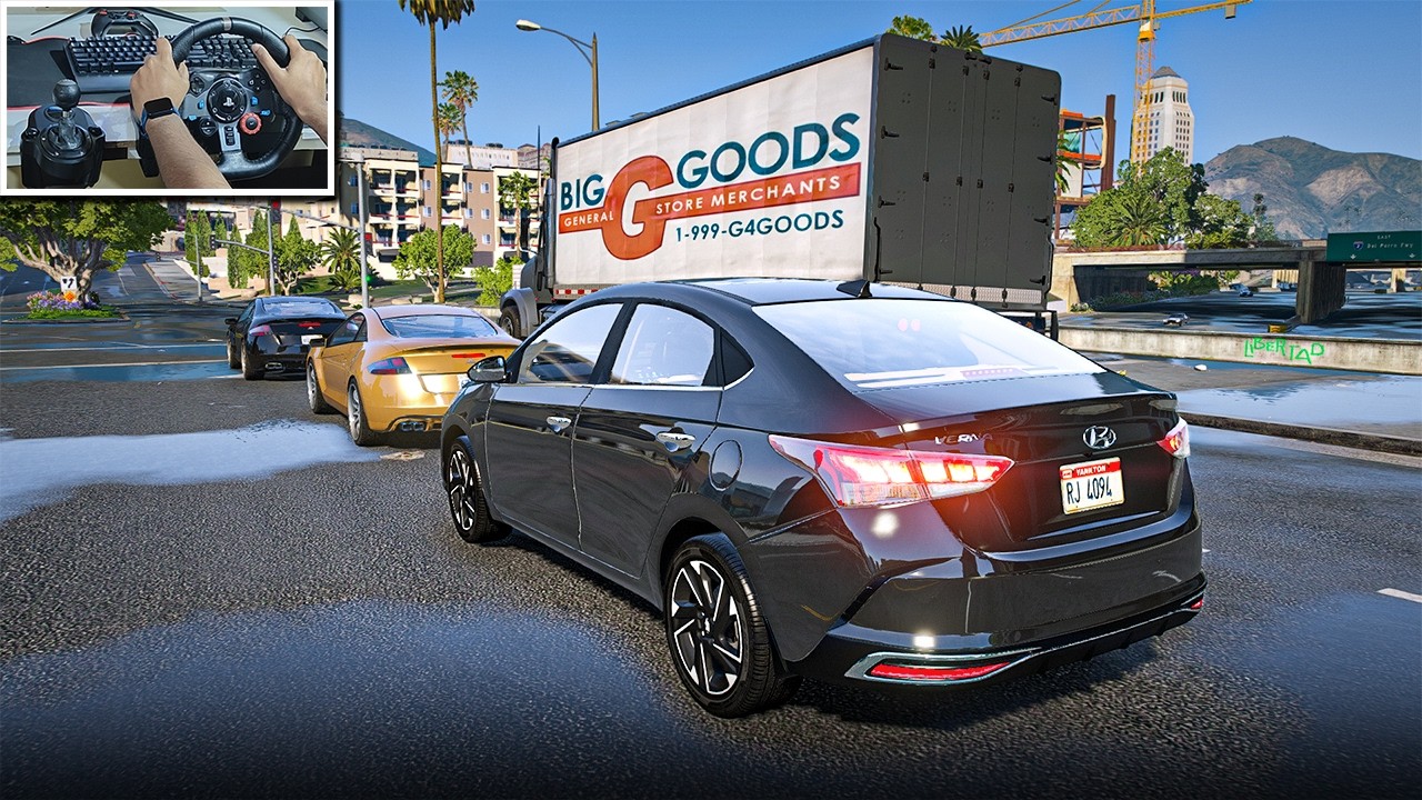 GTA 5 Hyundai Verna 2022 Uber Taxi Job | Logitech G29 Realistic Drive | YUVI PLAYZ