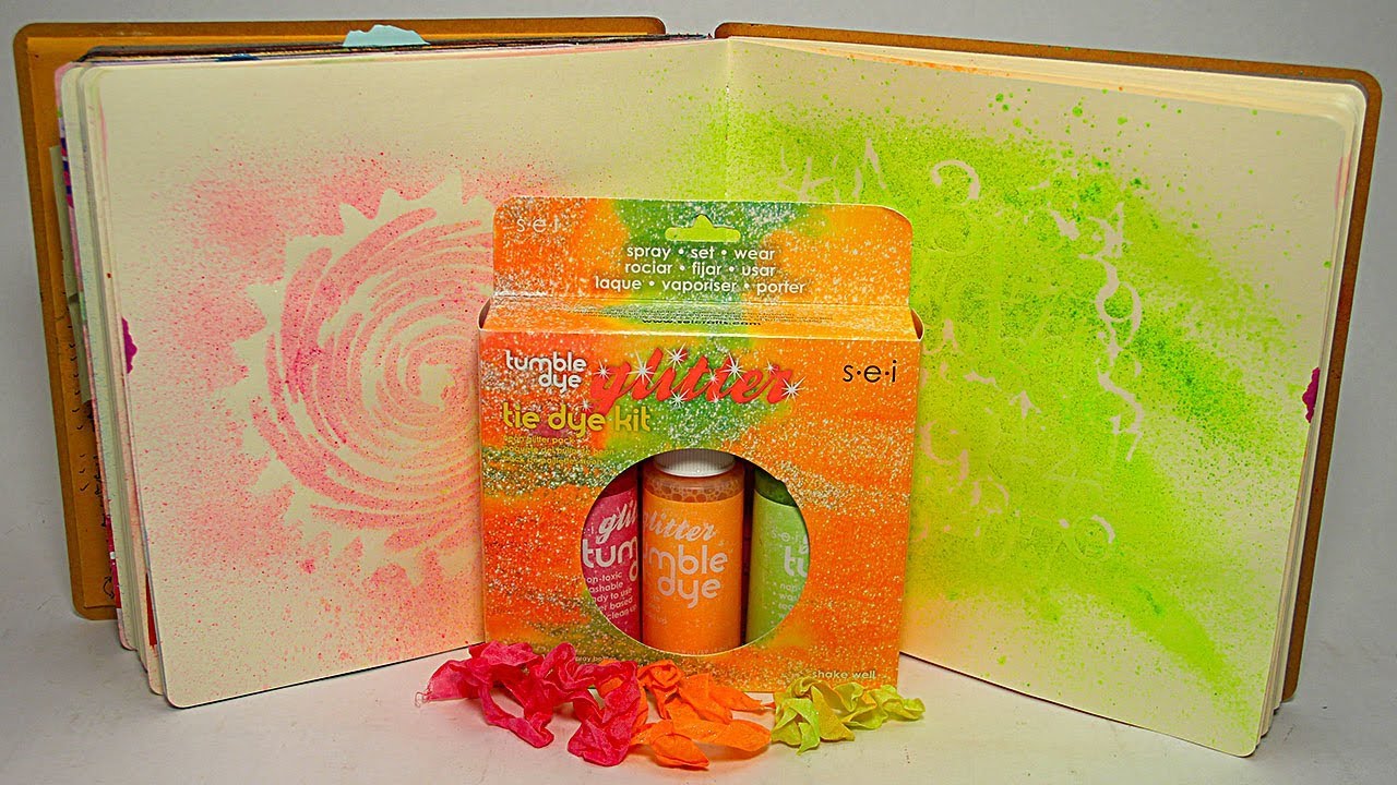 Tumble Dye Glitter Neon Sprays! - Review by Barb Owen - HowToGetCreative.com