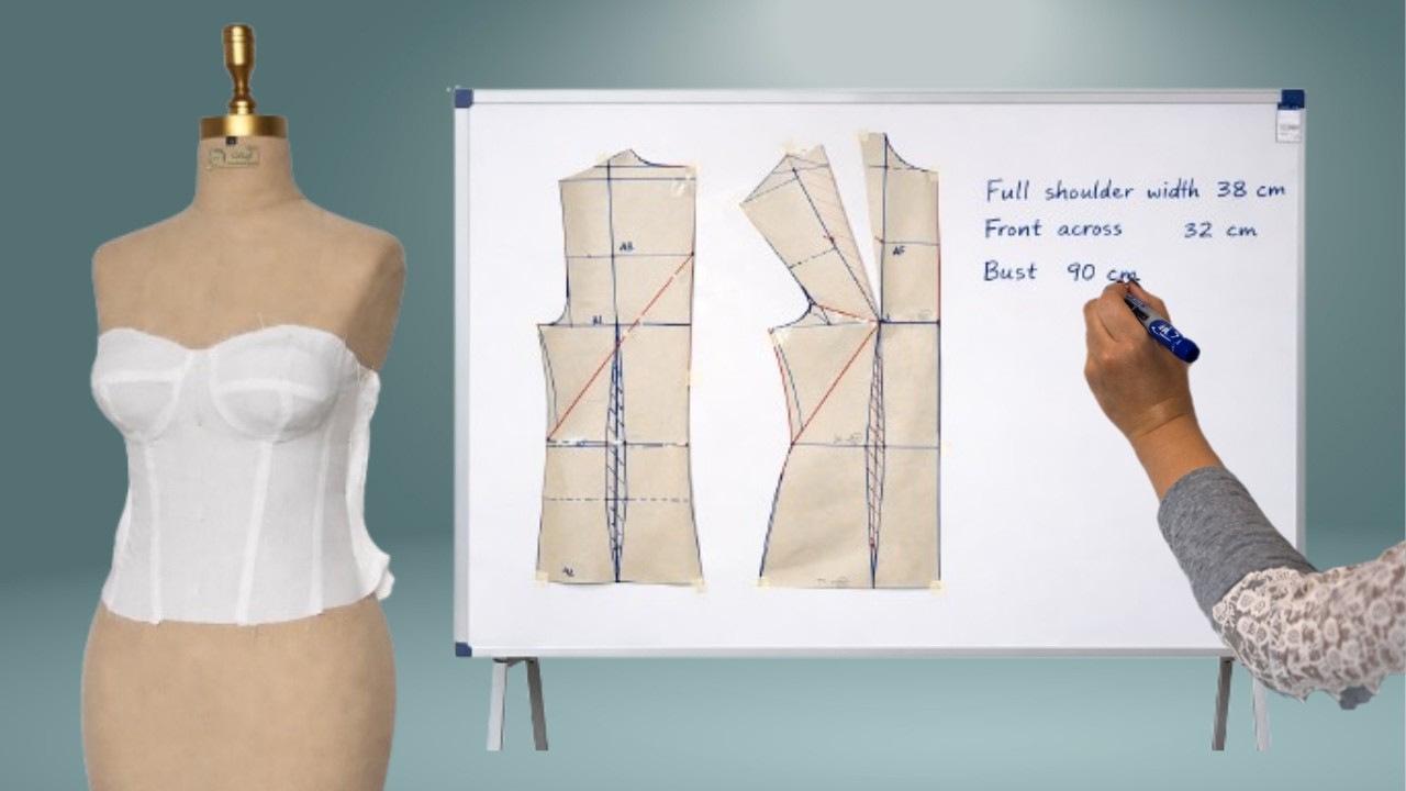 Corset Base Pattern for Beginners | DIY Step-by-Step from Scratch