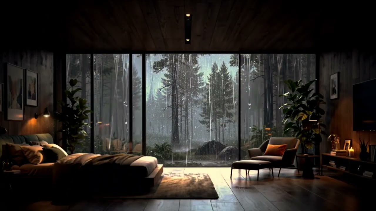Fall Asleep in Your Cozy Bedroom: Rain on Window & Piano