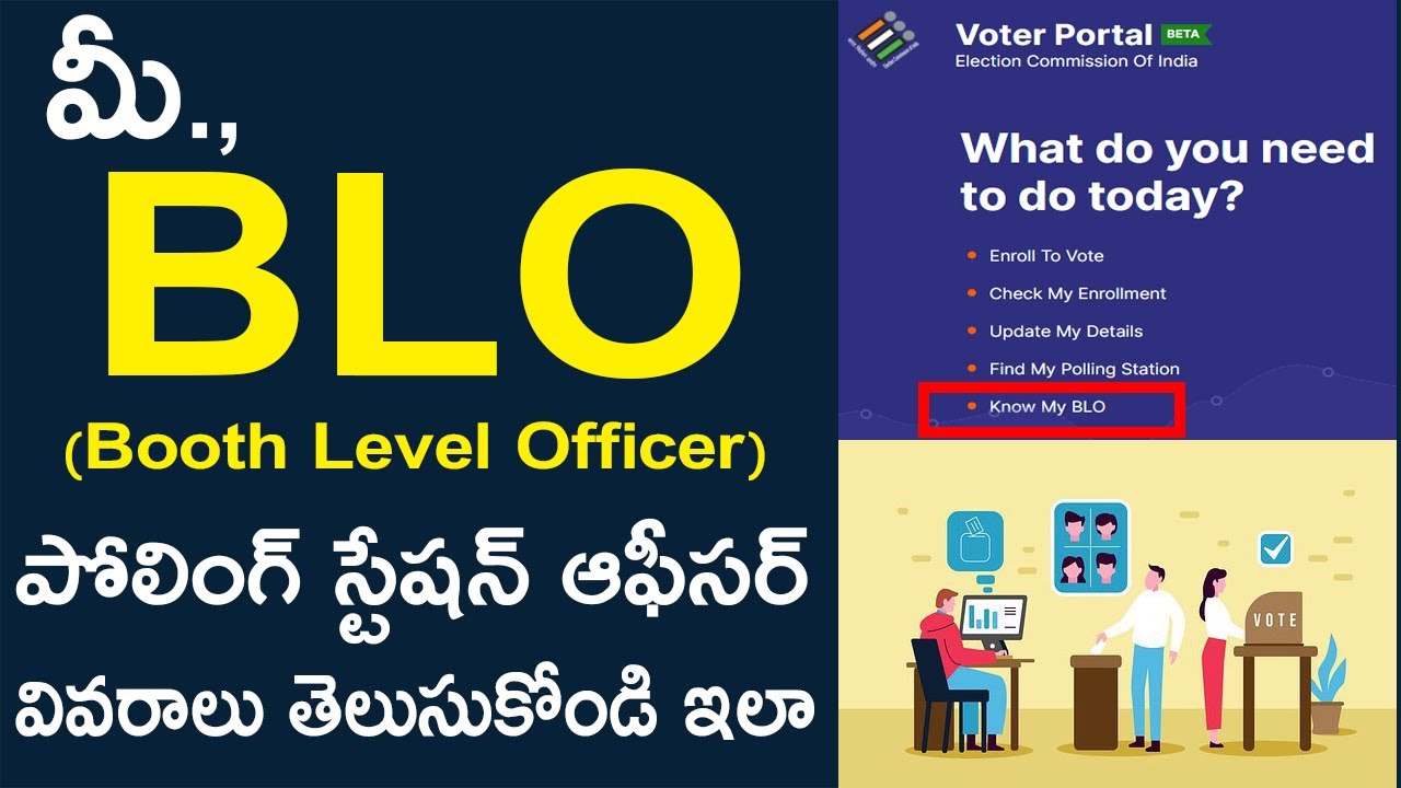 Know your Booth Level Officer Details - All BLO Details in New Voter id Portal