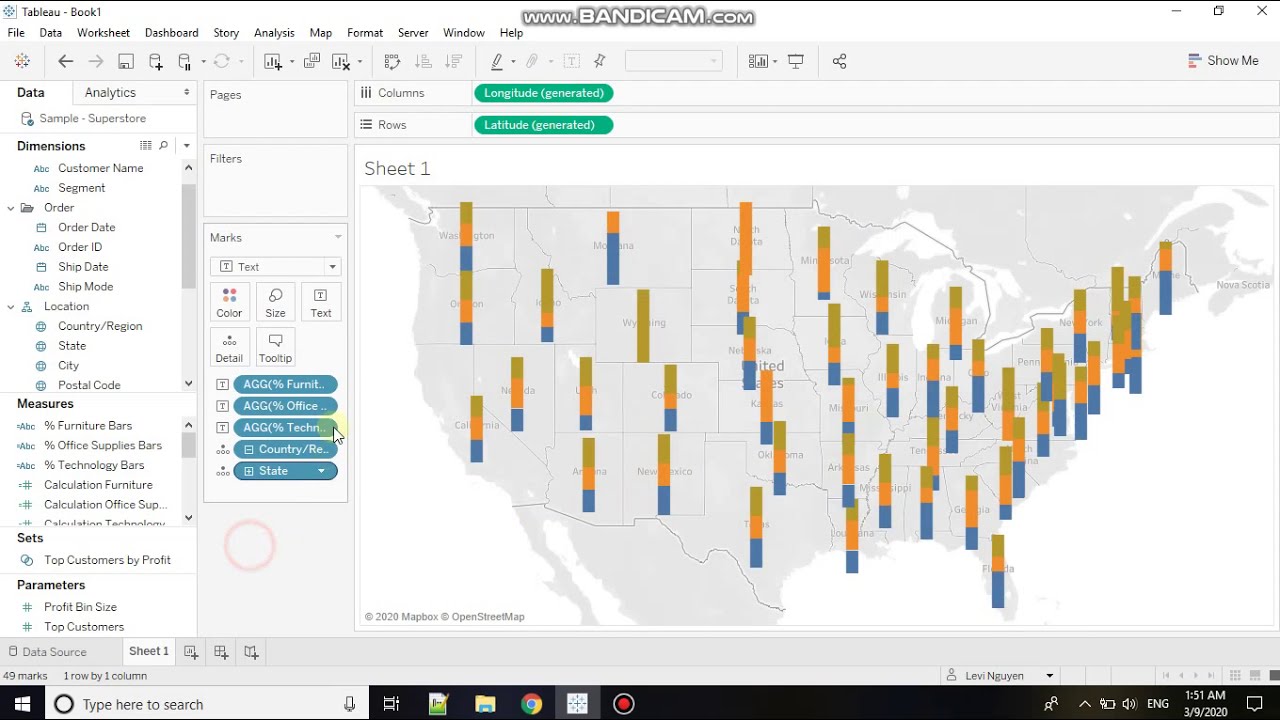 Bar Chart on Map (Demo)