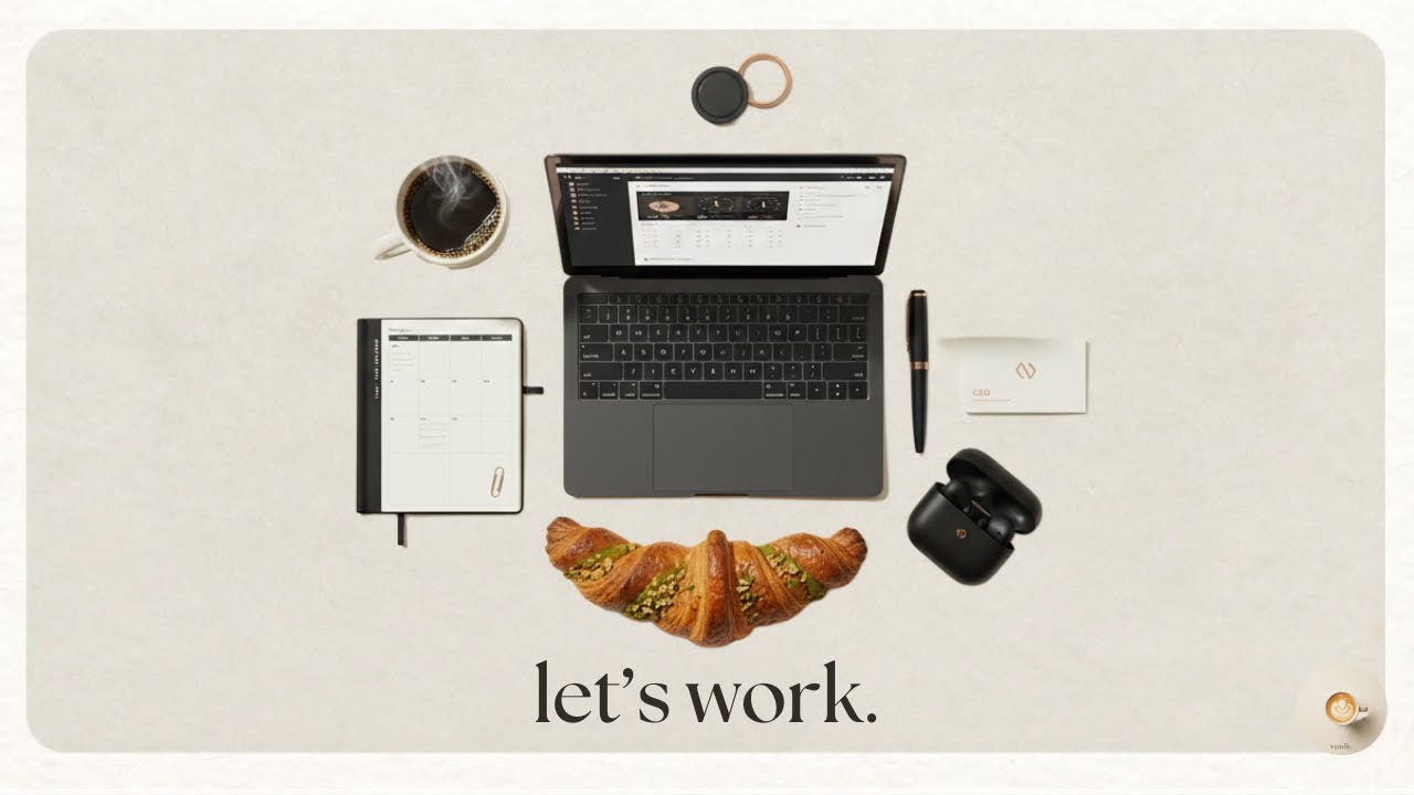 black coffee, laptop, and goal setting.