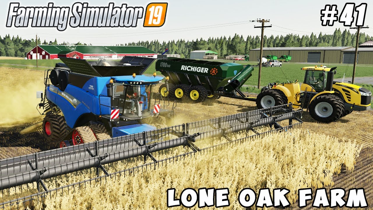 New big harvester and other equipment | Lone Oak Farm | Farming simulator 19 | Timelapse #41