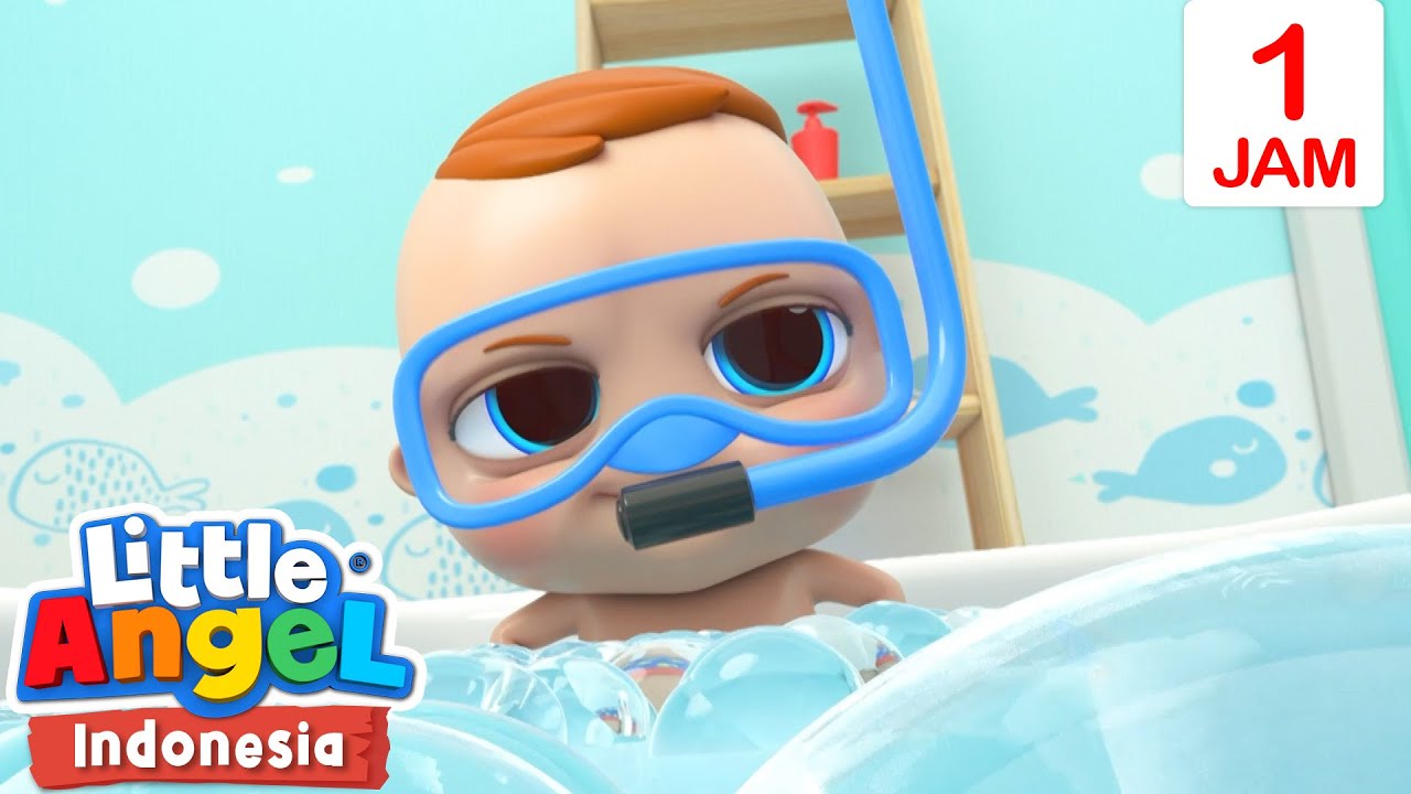 Bayi John Rajin Mandi | Little Angel Bahasa Indonesia | Kartun dan Lagu Anak