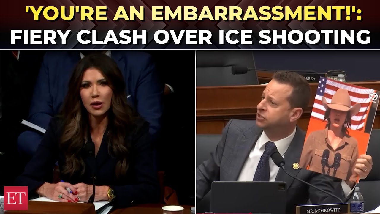 &lsquo;Why are you hiding your face?&rsquo;: Kristi Noem under fire over ICE shooting at House hearing