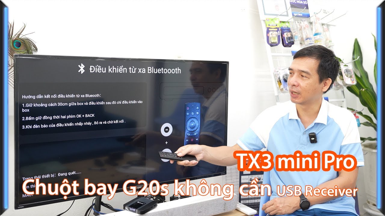 Fiwmare mới TX3 mini Pro dùng chuột bay G20s không cần USB Receiver