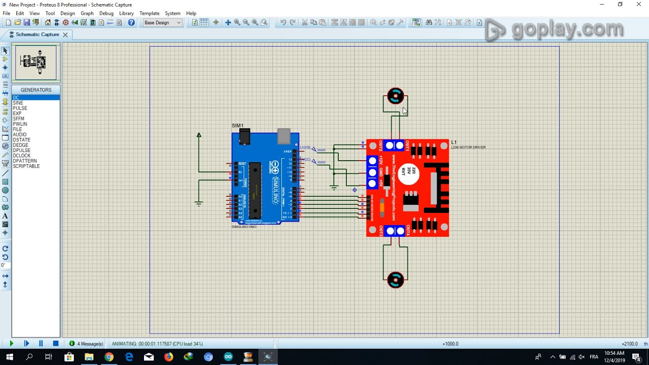 How to make L298 driver motor simulation by arduino
