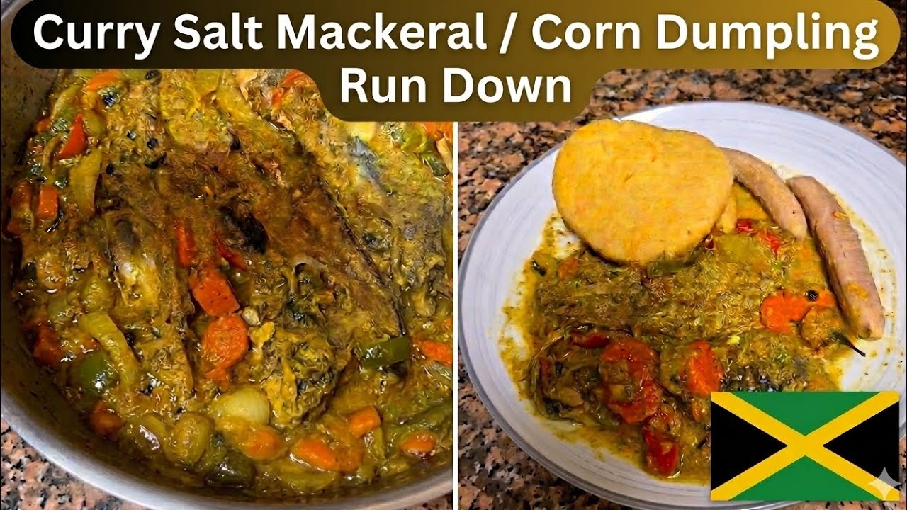 Curry Salt Mackeral/ Corn Dumpling/ Rundown 